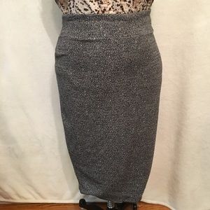 Tweed Print Pencil Skirt